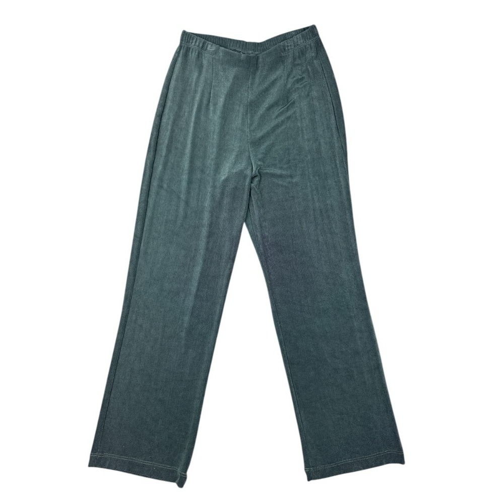 Chico's Travelers Sage Green 2 Piece Jacket & Pant Set Size 0 Gold Zip‎ Relaxed - Picture 9 of 14